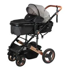 EBABY - Coche cuna moisés de lujo ROMÁN- EB 163 GRIS