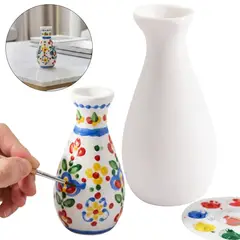 GENERICO - Jarrón de Cerámica Blanca Elegante para Decoración De Hogar y Jardin