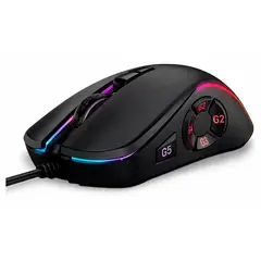 POWER GROUP - Mouse Gamer X9 Color Negro 10 Botones Rgb Negro