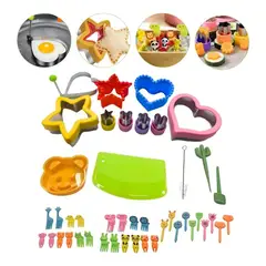 GENERICO - Kit Moldes Cortadores De Formas Pan Galletas Frutas Para Loncheras
