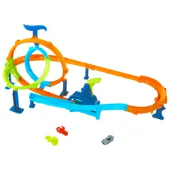 HOT WHEELS - Pista de Acrobacias Lanza y Choca