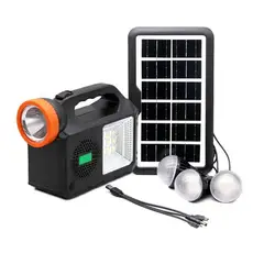 AMERICAN GENERICS - PARLANTE PANEL SOLAR CON LÁMPARA GD-102