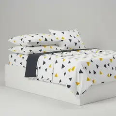 GENERICO - Juego De Sábanas Origami Geométrica 180 Hilos