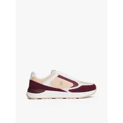 TOMMY HILFIGER - Tenis beige casual fashion runner en cuero