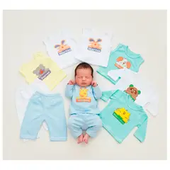 BABY KDS - Semanario 14 piezas bebe niño glotoncitos - 0-3 meses