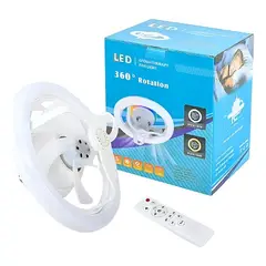 GENERICO - Luz LED y Ventilador con Aromaterapia y Control 25.4 Cm