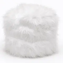 PUFF BOGOTA - Puff circular Peluche Blanco
