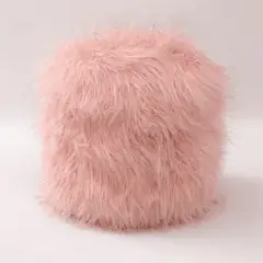 PUFF BOGOTA - Puff circular Peluche Rosado