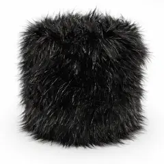 PUFF BOGOTA - Puff circular Peluche Negro