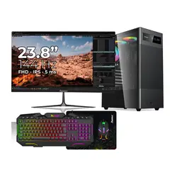 JANUS - Computador Gamer Ryzen 5 5600GT /SSD 500GB /DDR4 16GB RGB RAM / Monitor 24 Pulgadas 144Hz