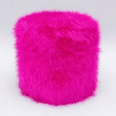 PUFF BOGOTA - Puff circular Peluche Fucsia