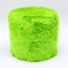 PUFF BOGOTA - Puff circular Peluche Verde Limón