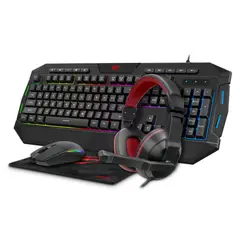 HAVIT - Combo Gamer + Incluye Auriculares, Mouse, Teclado y Pad Mouse,KB501CM Color Negro