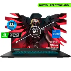 GIGABYTE - Portátil Gamer A16 Intel Core i7 13620H RAM 40GB SSD 512GB SSD RTX 4050 6 GB