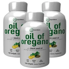 NATURAL MEDICINE - Oil of Oregano Capsulas - Sistema Inmunológico y Defensa Natural x3