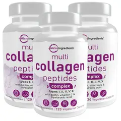 NATURAL MEDICINE - Multi Collagen Peptides - Belleza Integral Piel, Cabello y Uñas x3