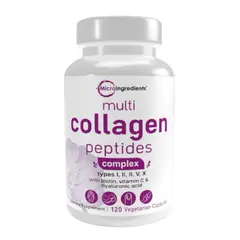 NATURAL MEDICINE - Multi Collagen Peptides MicroIngredients -Colágeno tipos I, II, III, V y X x 120 capsulas
