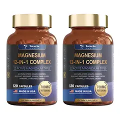 NATURAL MEDICINE - Magnesium 12 en 1 Complex - Energía, Fatiga y Rendimiento Diario x2
