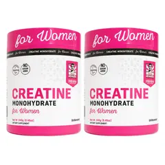 NATURAL MEDICINE - Creatina Monohidratada para Mujeres - Recuperación, Resistencia y Bienestar Deportivo x2