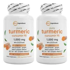 NATURAL MEDICINE - Turmeric Curcumin 95 - Antioxidante, Inmunidad y Envejecimiento Saludable x2