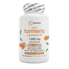 NATURAL MEDICINE - Turmeric Curcumin 95 - Cúrcuma y Pimienta - Digestión, Corazón y Bienestar Integral x 120 capsulas
