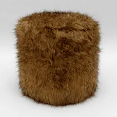 PUFF BOGOTA - Puff circular Peluche Marrón