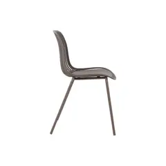 RTA DESIGN - Silla Barcelona, Color Taupe, Con espaldar en lineas diseño moderno