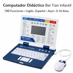 GENERICO - Computador Didactico Niñas Juguete 130 Funciones AZUL