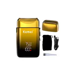 KEMEI - Shaver Km-2127 Amarillo 5v