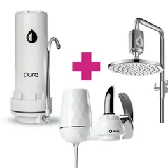 PURA - Combo Triple Cuidado Purificador Mini + Beauty Ducha + Purificador Pacífico Plus