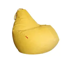 GENERICO - Puff Tipo Pera En Poliéster Microfibra Tamaño Adulto Color Amarillo