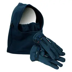 VITTORIA - Kit Pasamontañas Balaclava Motero + Guantes Termicos Frío Azul Balaclava Guante Unica