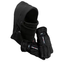 VITTORIA - Kit Pasamontañas Balaclava Motero + Guantes Termicos Frío Azul Balaclava Guante Unica