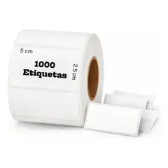 GENERICO - Etiqueta Térmica Adhesivas Rollo 5x2.5cm 1000 Und