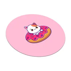 GENERICO - Mouse Pad Circular Rosa Kawai Gamer