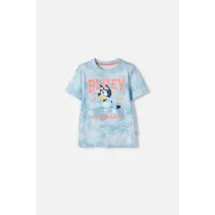 BLUEY - Camiseta de manga corta azul para niño de 2T a 6T