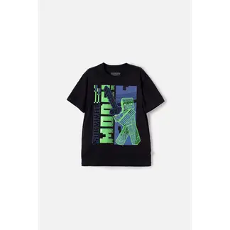 MINECRAFT - Camiseta de que alumbra en la oscuridad para niño