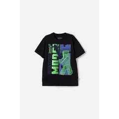 MINECRAFT - Camiseta de que alumbra en la oscuridad para niño