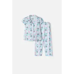 BLUEY - Pijama de multicolor de pantalón largo para niña 2T a 6T