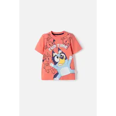 BLUEY - Camiseta de manga corta salmon para niño 2T a 6T