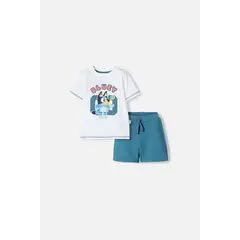 LITTLEMIC - Conjunto de Bluey pantalón corto multicolor para niño 2T a 6T