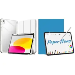 GENERICO - Forro Funda Smart Case cristal transparente Para iPad a16-10ma gen + paperlike