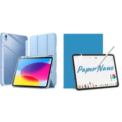 GENERICO - Forro Funda Smart Case cristal transparente Para iPad a16-10ma gen + paperlike