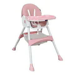 HAPPY BABY - Silla Comedor Bebé 3en1 Bahamas Rosa