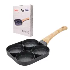 GENERICO - Sartén 4 Puestos Antiadherente Para Huevos Y Arepas