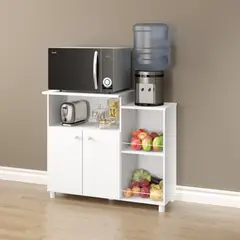 GENERICO - Alacena Multiusos para Microondas y Bebederos Blaca