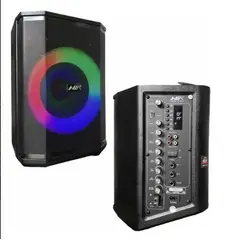 NIA - Parlante Woofer 8 An-2018 Bluetooth Led Micrófono Inalámbrico Negro