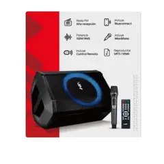 NIA - Parlante Woofer 8 An-2018 Bluetooth Led Micrófono Inalámbrico Negro