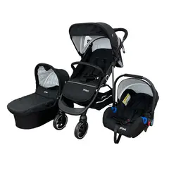 PRIORI - Coche Bebe 3 en 1 Charlotte Negro