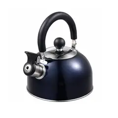 BERGNER - TETERA DARK BLUE EN ACERO INOXIDABLE CON SILBATO 1.3 LT